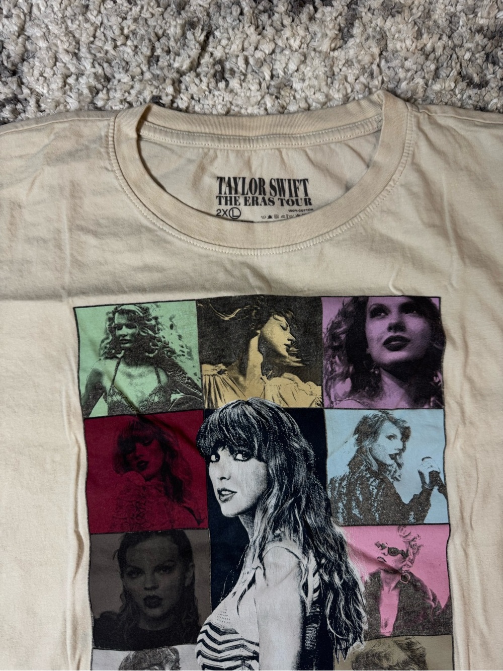 Taylor Swift The Eras Tour Merchandise Short Sleeve Tshirt in Cream, XL - Picture 4 of 5